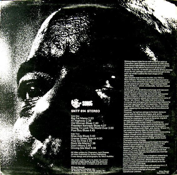 Champion Jack Dupree : The Incredible (LP, Album)