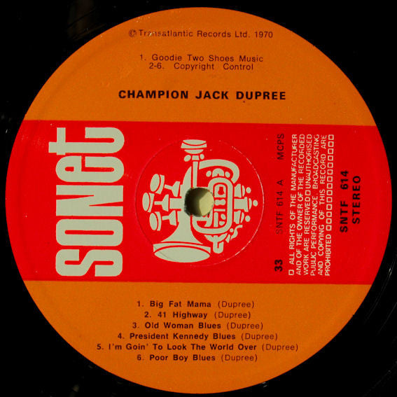 Champion Jack Dupree : The Incredible (LP, Album)