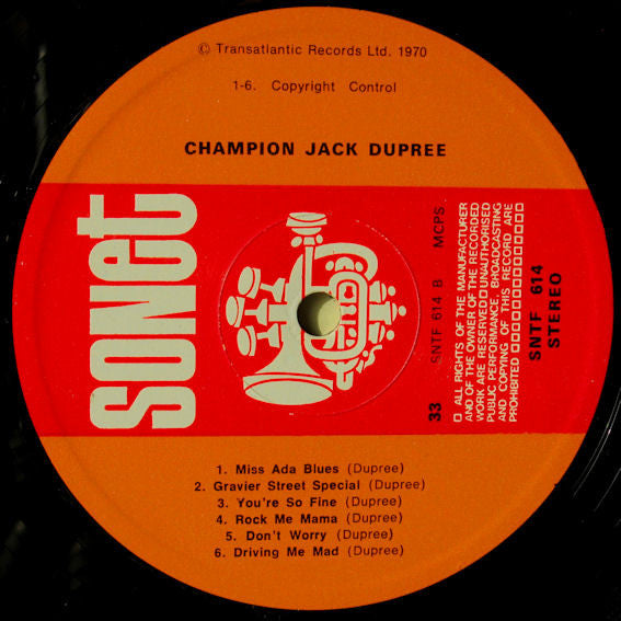 Champion Jack Dupree : The Incredible (LP, Album)
