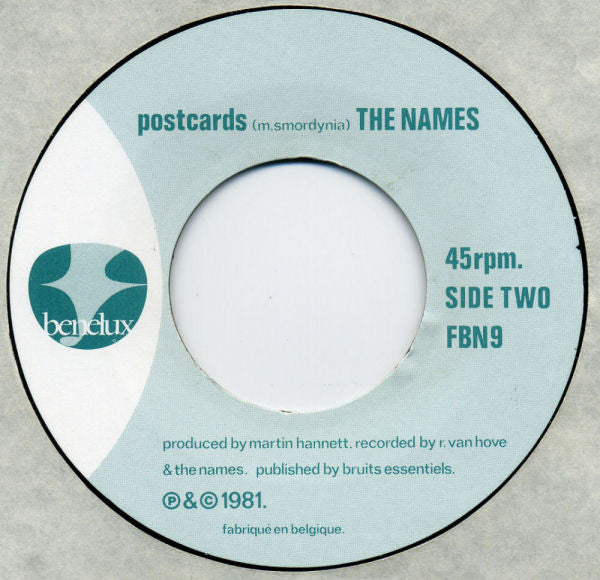 The Names ~ Calcutta / Postcards (Vinyl) - Djungel & Jazz