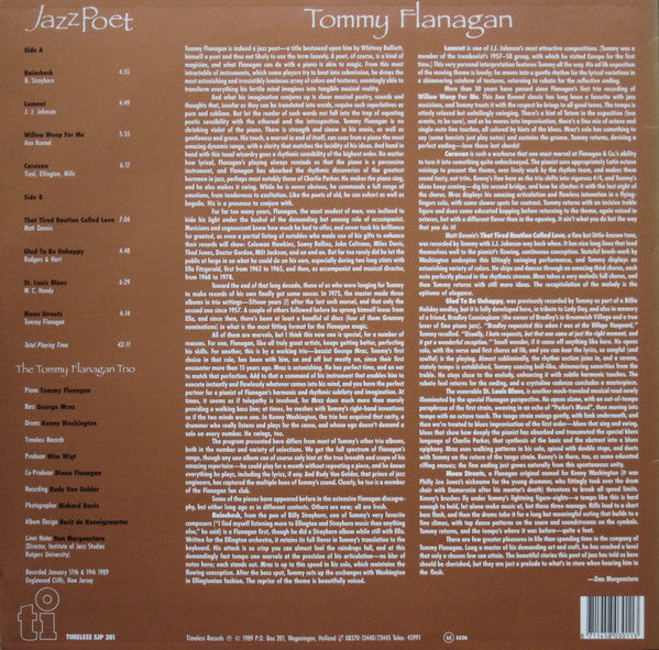 Tommy Flanagan With George Mraz and Kenny Washington ~ Jazz Poet (Vinyl) - Djungel & Jazz