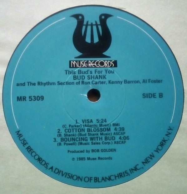Bud Shank And The Rhythm Section Of Ron Carter, Kenny Barron, Al Foster ~ This Bud's For You... (Vinyl) - Djungel & Jazz
