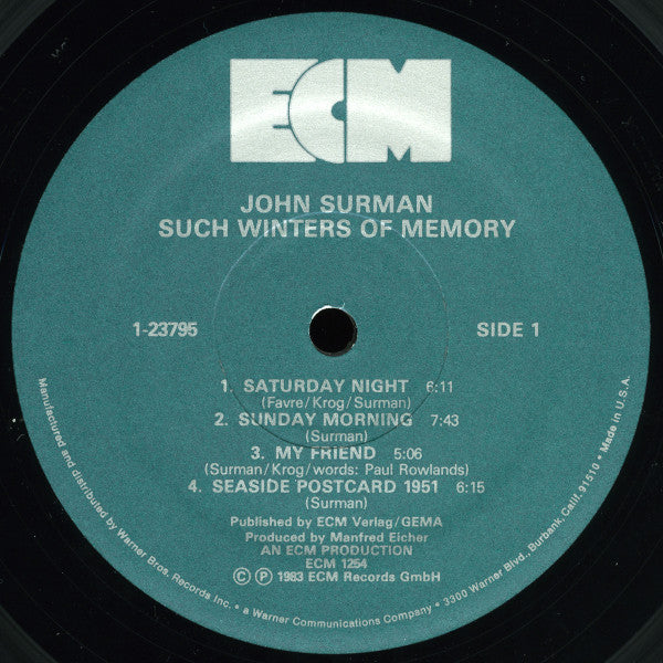 John Surman, Karin Krog, Pierre Favre ~ Such Winters Of Memory (Vinyl) - Djungel & Jazz