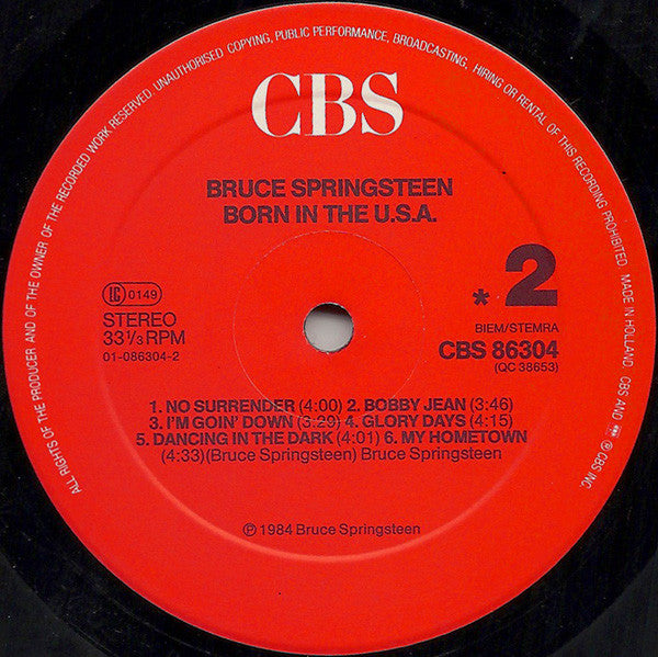 Bruce Springsteen ~ Born In The U.S.A. (Vinyl) - Djungel & Jazz