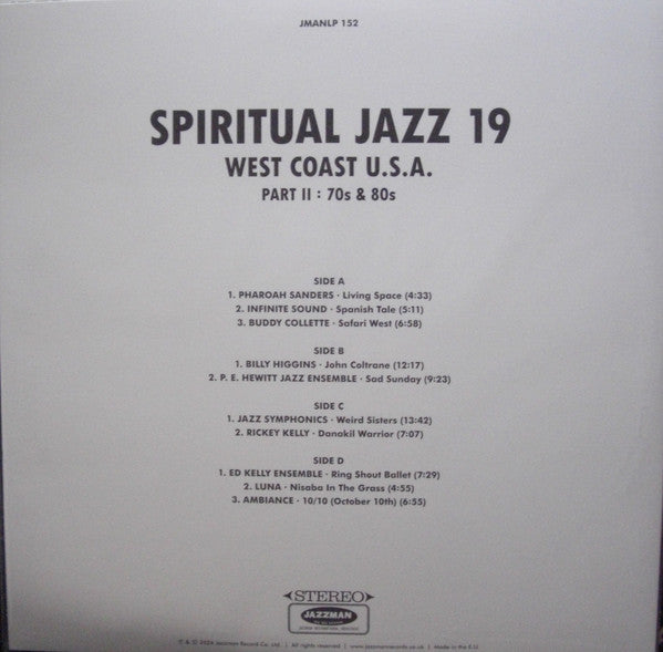 Various ~ Spiritual Jazz 19 West Coast U.S.A. (Part II : 70s & 80s) (Vinyl) - Djungel & Jazz