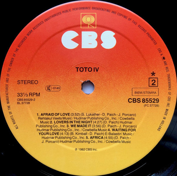 Toto ~ Toto IV (Vinyl) - Djungel & Jazz