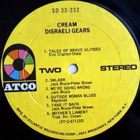 Cream ~ Disraeli Gears (Vinyl) - Djungel & Jazz