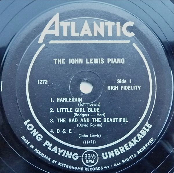 John Lewis  ~ The John Lewis Piano (Vinyl) - Djungel & Jazz