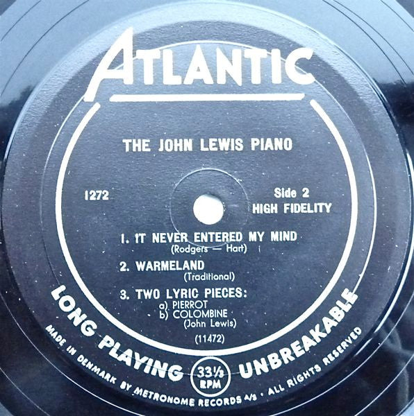 John Lewis  ~ The John Lewis Piano (Vinyl) - Djungel & Jazz