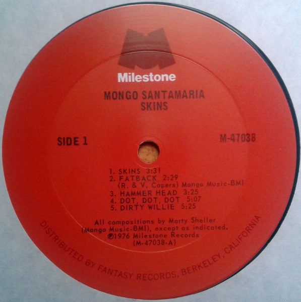 Mongo Santamaria With Hubert Laws, Chick Corea , And Nat Adderley ~ Skins (Vinyl) - Djungel & Jazz