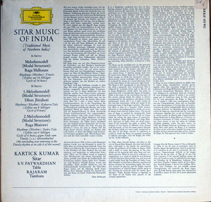 Kartick Kumar ~ Sitar Music Of India (Vinyl) - Djungel & Jazz