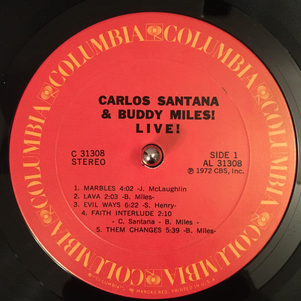 Carlos Santana & Buddy Miles ~ Carlos Santana & Buddy Miles! Live! (Vinyl) - Djungel & Jazz