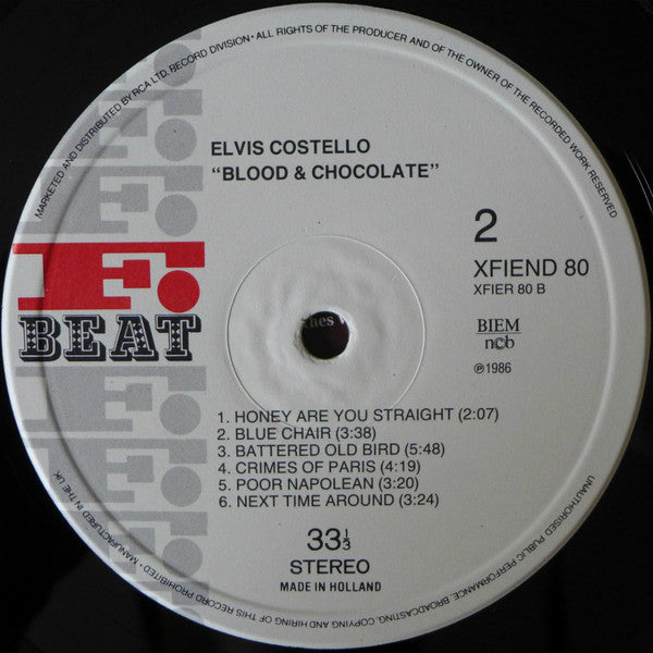 Elvis Costello & The Attractions ~ Blood & Chocolate (Vinyl) - Djungel & Jazz