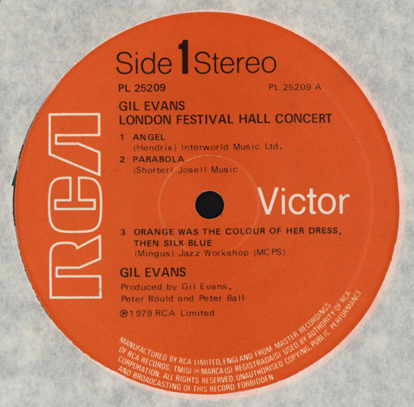 Gil Evans ~ Gil Evans Live At The Royal Festival Hall London 1978 (Vinyl) - Djungel & Jazz
