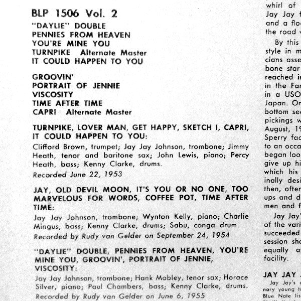 J.J. Johnson : The Eminent Jay Jay Johnson Volume 2 (LP, Comp)