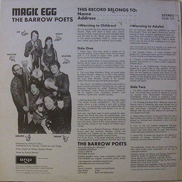 The Barrow Poets ~ Magic Egg (Vinyl) - Djungel & Jazz