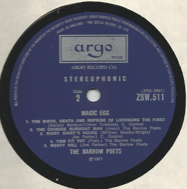 The Barrow Poets ~ Magic Egg (Vinyl) - Djungel & Jazz