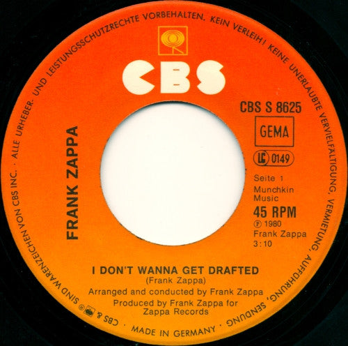 Frank Zappa ~ I Don't Wanna Get Drafted! (Vinyl) - Djungel & Jazz
