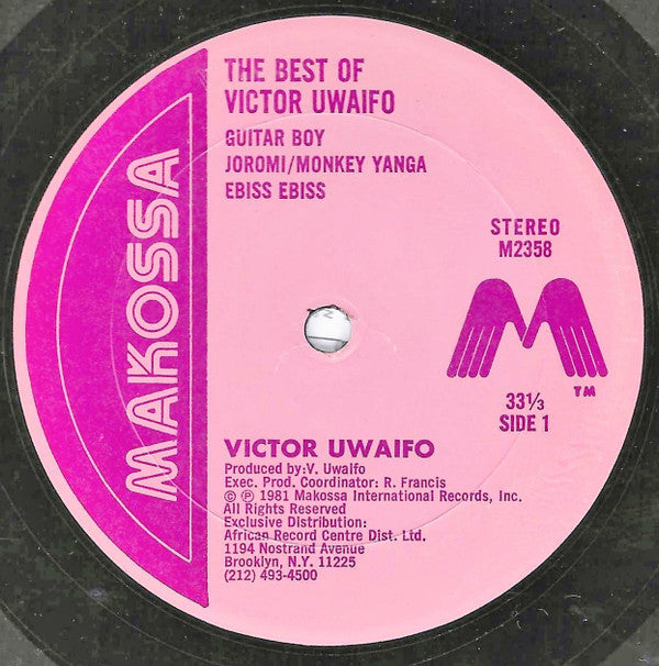 Sir Victor Uwaifo & His Titibitis ~ The Best Of Victor Uwaifo Vol.1 (Vinyl) - Djungel & Jazz