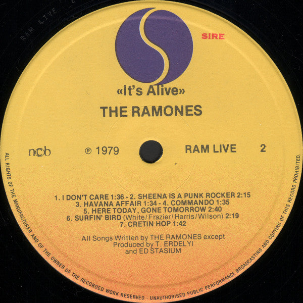 Ramones : It's Alive (2xLP, Album, Gat)