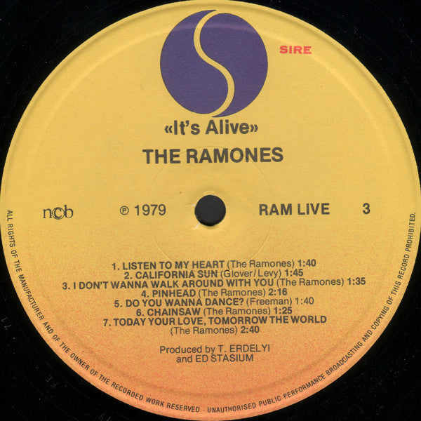 Ramones : It's Alive (2xLP, Album, Gat)
