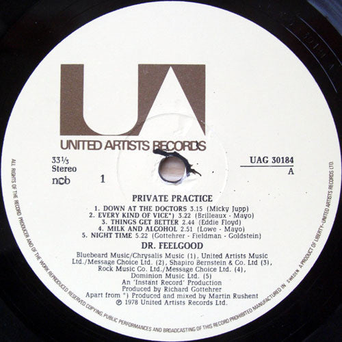 Dr. Feelgood ~ Private Practice (Vinyl) - Djungel & Jazz