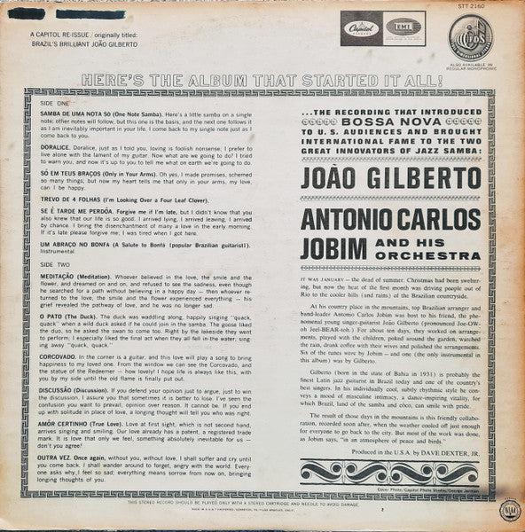 João Gilberto & Antonio Carlos Jobim ~ Gilberto & Jobim (Vinyl) - Djungel & Jazz