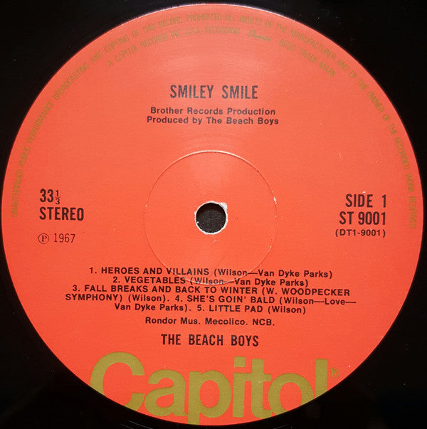 The Beach Boys : Smiley Smile (LP, Album, RE, RP)
