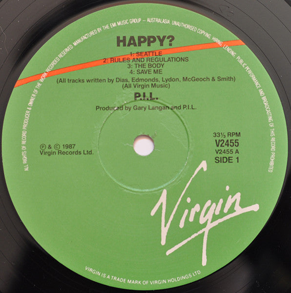 Public Image Limited ~ Happy? (Vinyl) - Djungel & Jazz