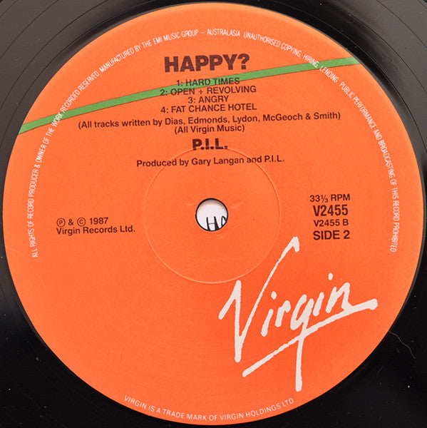 Public Image Limited ~ Happy? (Vinyl) - Djungel & Jazz