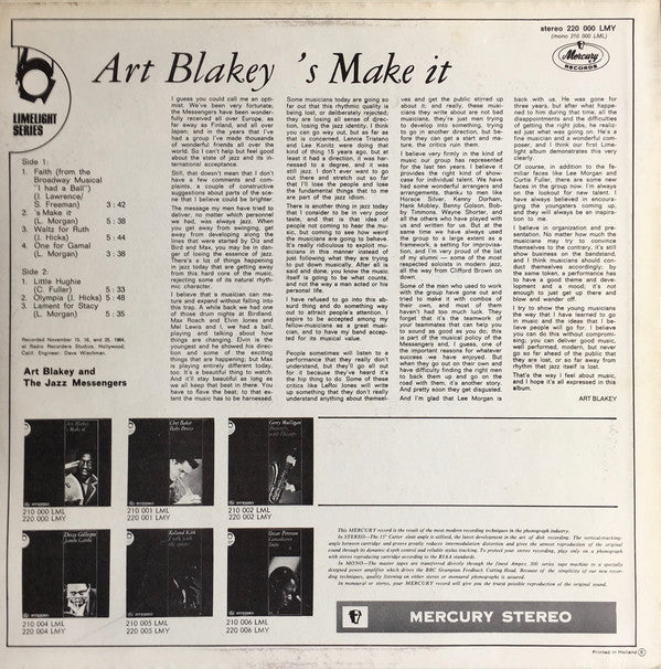 Art Blakey : 'S Make It (LP, Album)