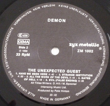 Demon (4) : The Unexpected Guest (LP, Album, RE)