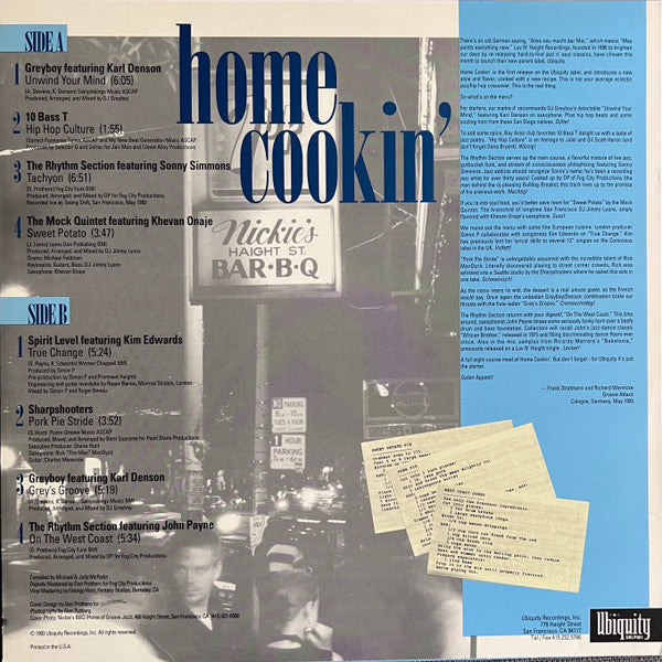 Various : Home Cookin' (LP, Comp)