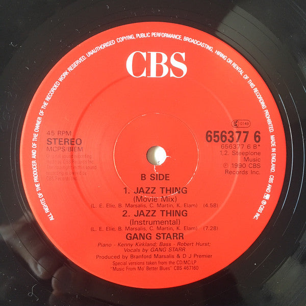 Gang Starr ~ Jazz Thing (Vinyl) - Djungel & Jazz