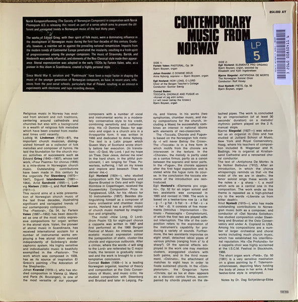 Various ~ Contemporary Music From Norway (Vinyl) - Djungel & Jazz