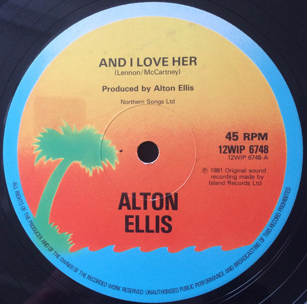 Alton Ellis : And I Love Her (12")