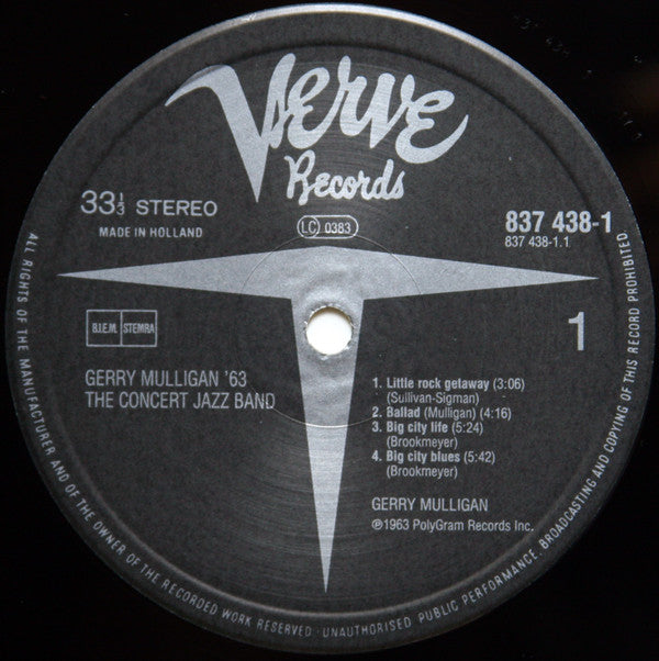 The Concert Jazz Band ~ Gerry Mulligan 63 (Vinyl) - Djungel & Jazz