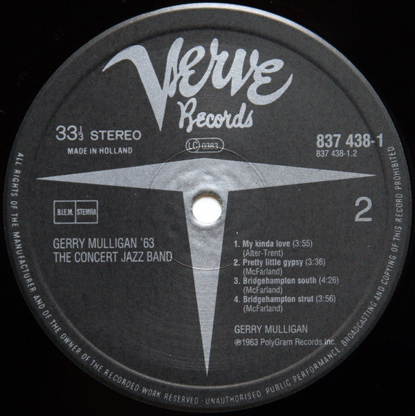 The Concert Jazz Band ~ Gerry Mulligan 63 (Vinyl) - Djungel & Jazz