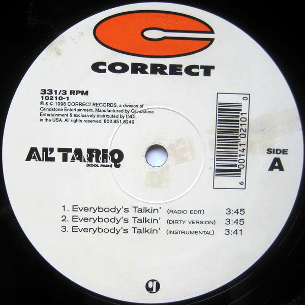 Al' Tariq ~ Everybody's Talkin' / Crime Pays (Vinyl) - Djungel & Jazz