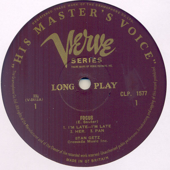 Stan Getz / Eddie Sauter ~ Focus (Vinyl) - Djungel & Jazz