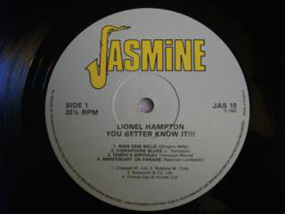 Lionel Hampton : You Better Know It!!! (LP, Album, RE)