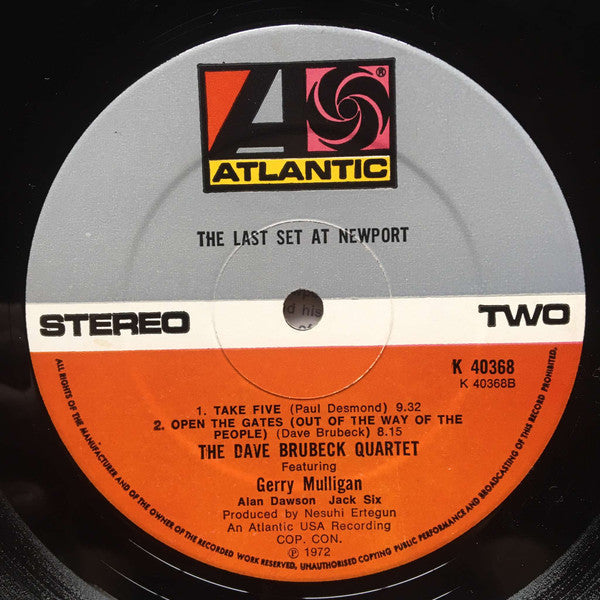 The Dave Brubeck Quartet ~ The Last Set At Newport (Vinyl) - Djungel & Jazz