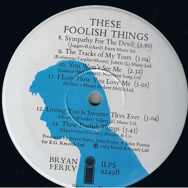 Bryan Ferry ~ These Foolish Things (Vinyl) - Djungel & Jazz