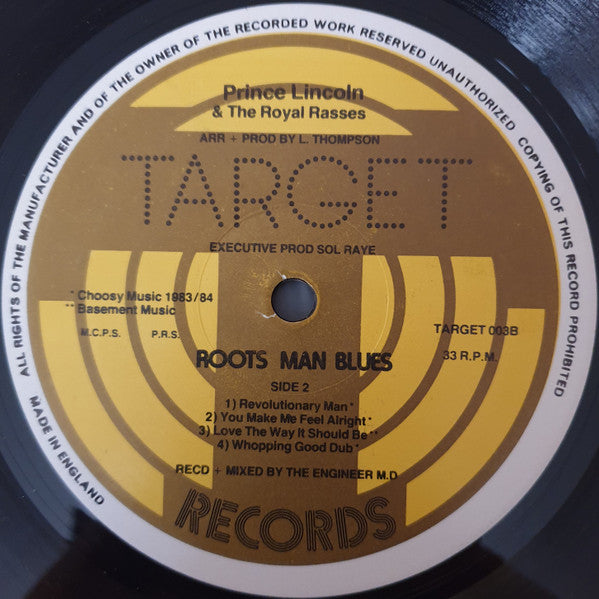 Prince Lincoln Thompson And The Royal Rasses : Roots Man Blues (LP, Album)