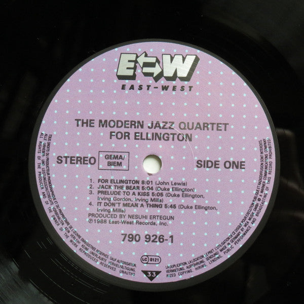 The Modern Jazz Quartet ~ For Ellington (Vinyl) - Djungel & Jazz