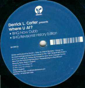 Derrick L. Carter ~ Where U At? (Vinyl) - Djungel & Jazz