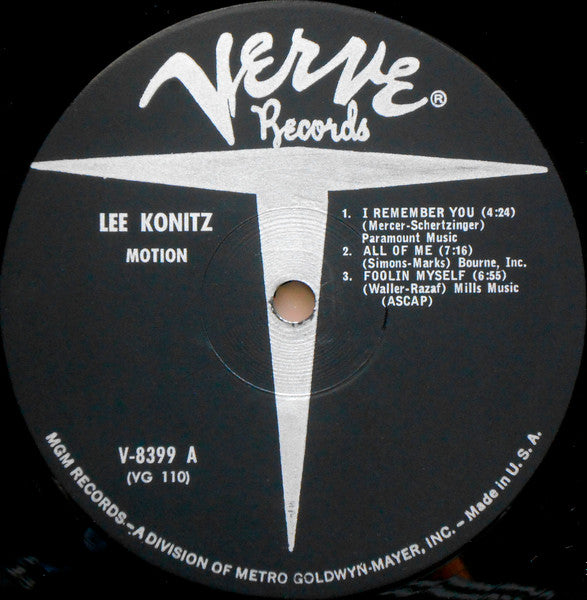 Lee Konitz ~ Motion (Vinyl) - Djungel & Jazz