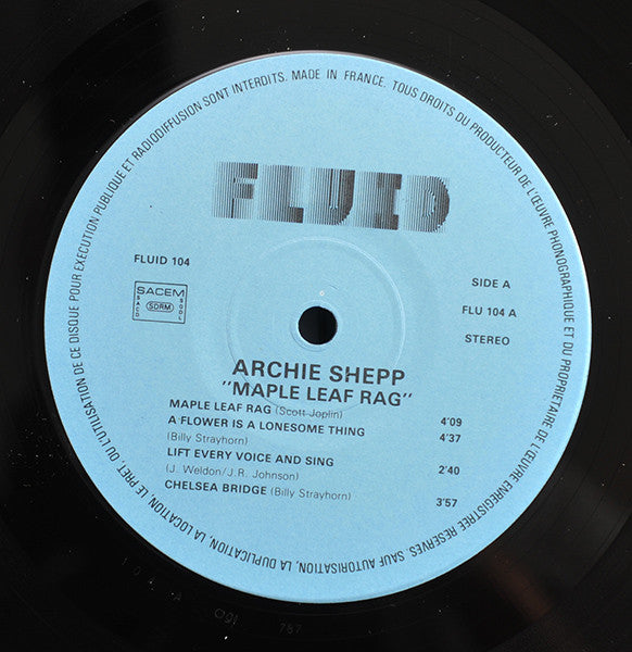 Archie Shepp ~ Maple Leaf Rag (Vinyl) - Djungel & Jazz