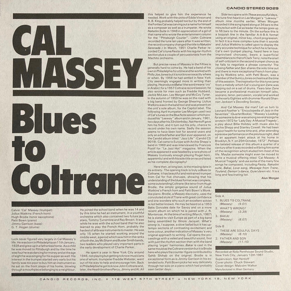 Cal Massey ~ Blues To Coltrane (Vinyl) - Djungel & Jazz