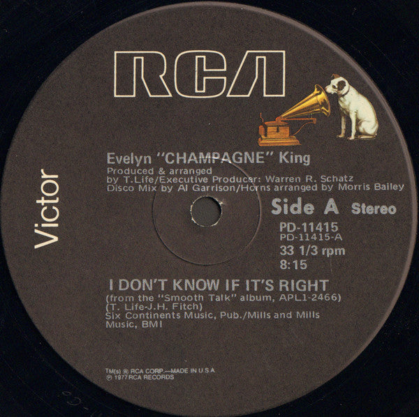 Evelyn King : I Don't Know If It's Right (12")